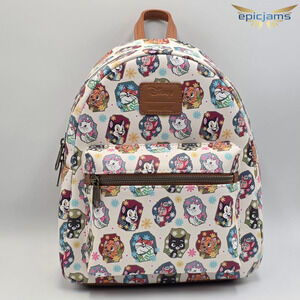 Loungefly Disney Cats Flower Portrait Mini Backpack New